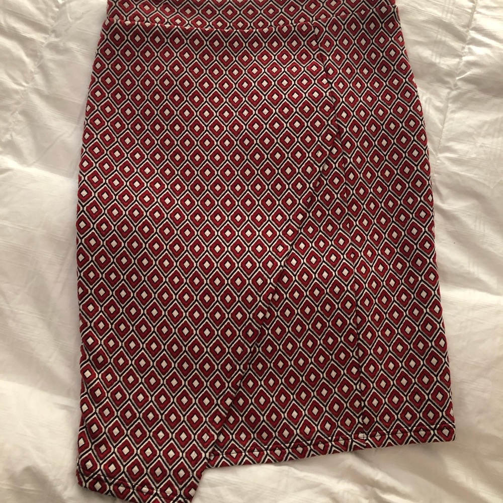 Maeve black/red knit skirt